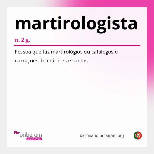 Significado de martirologista