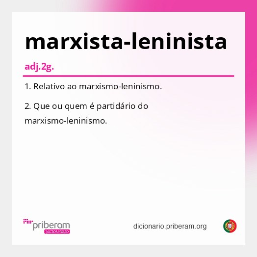 Significado de marxista-leninista