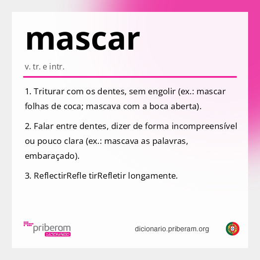 Significado de mascar