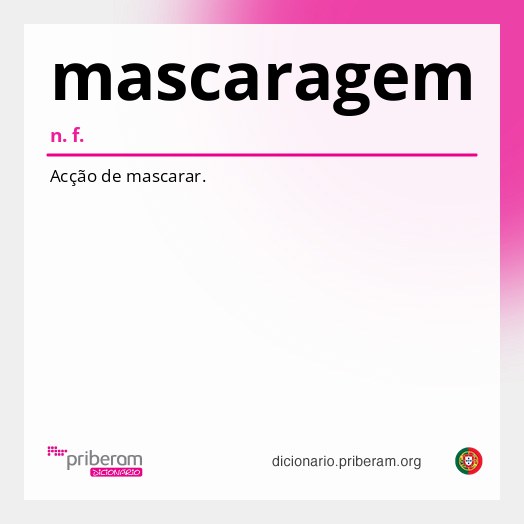 Significado de mascaragem