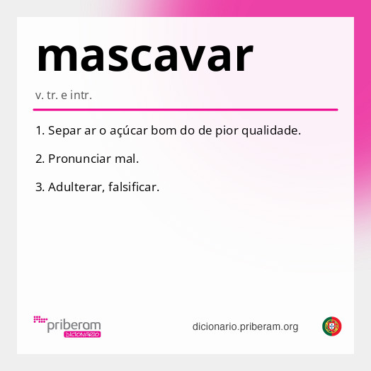 Significado de mascavar