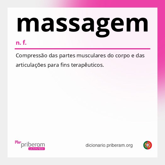 Significado de massagem