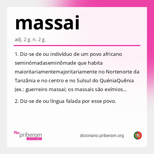 Significado de massai