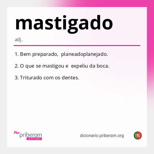Significado de mastigado