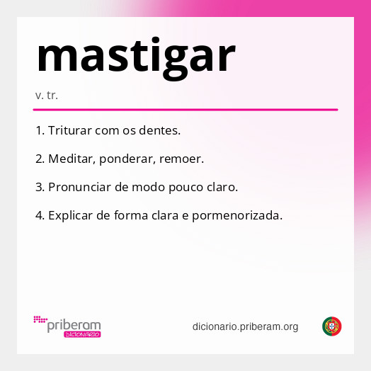 Significado de mastigar