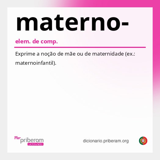 Significado de materno-