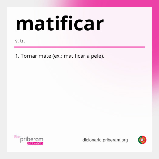 Significado de matificar