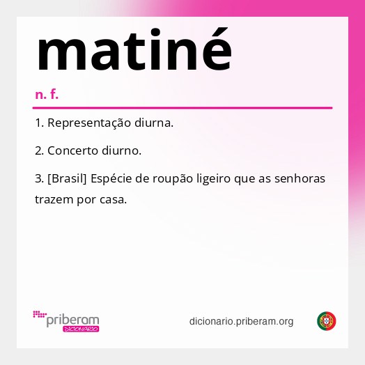 Significado de matiné
