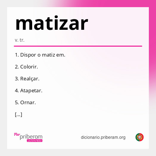 Significado de matizar