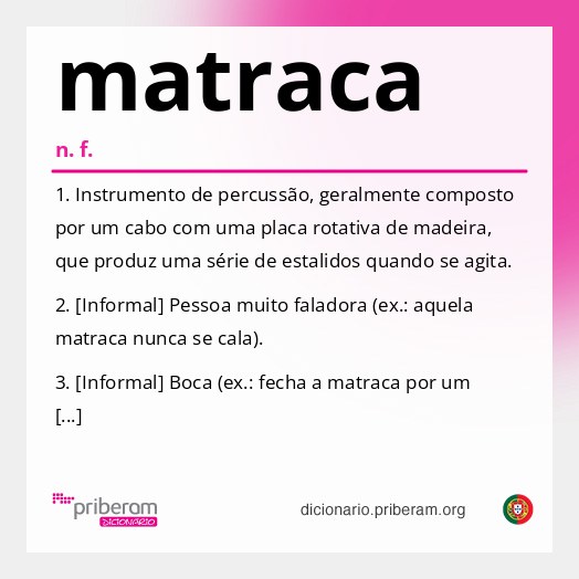 Significado de matraca