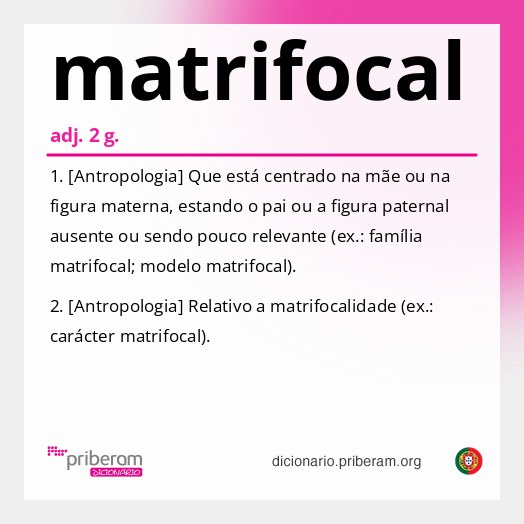 Significado de matrifocal