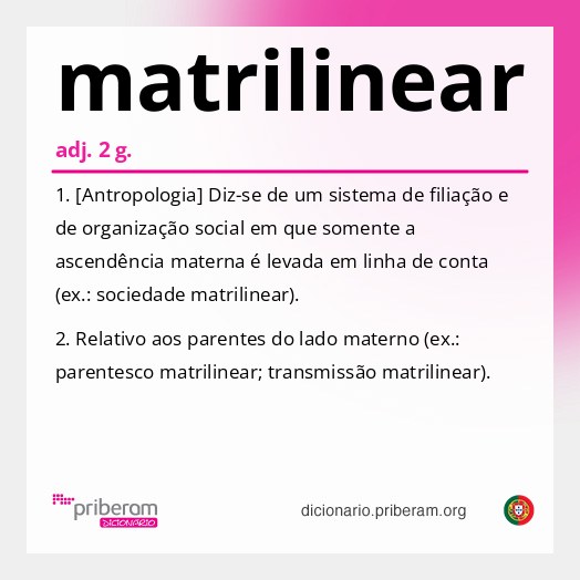 Significado de matrilinear