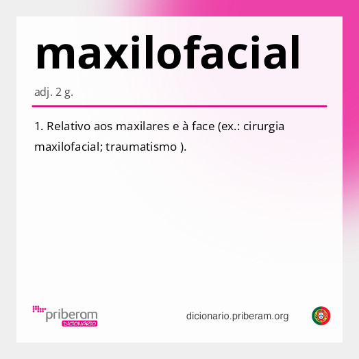 Significado de maxilofacial