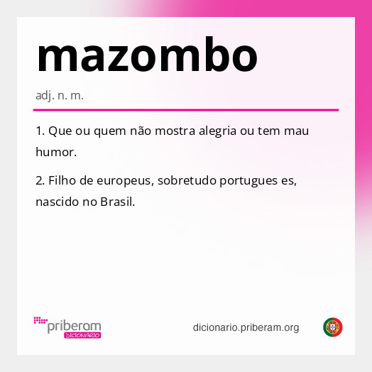 Significado de mazombo