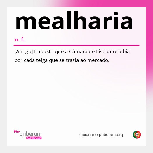 Significado de mealharia