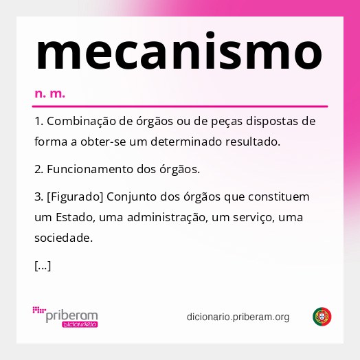 Significado de mecanismo