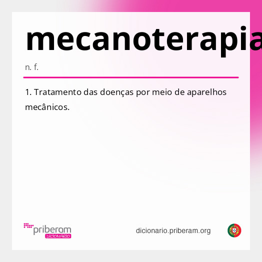 Significado de mecanoterapia