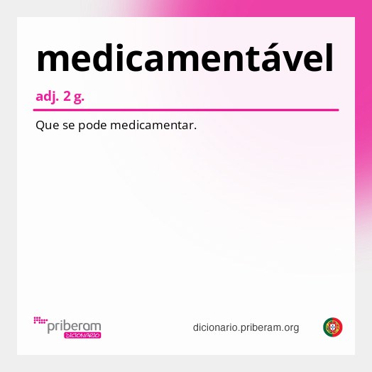 Significado de medicamentável