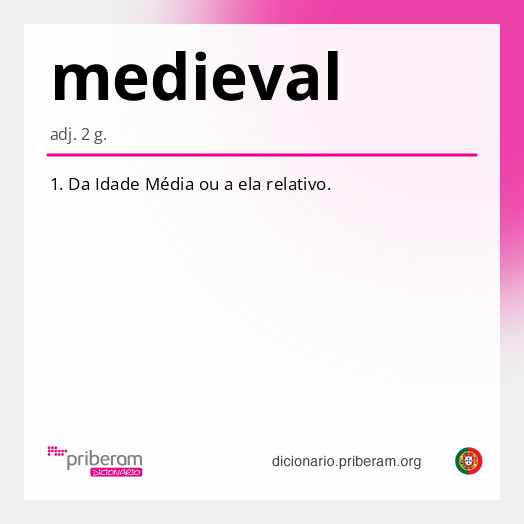 Significado de medieval