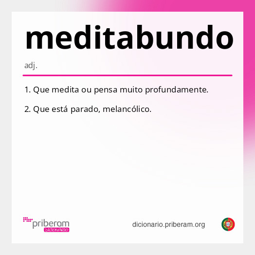 Significado de meditabundo