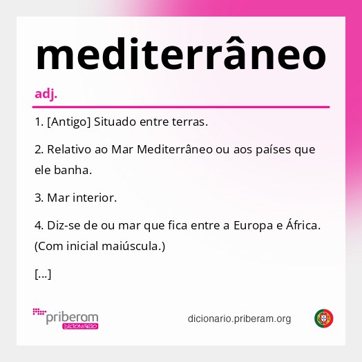 Significado de mediterrâneo