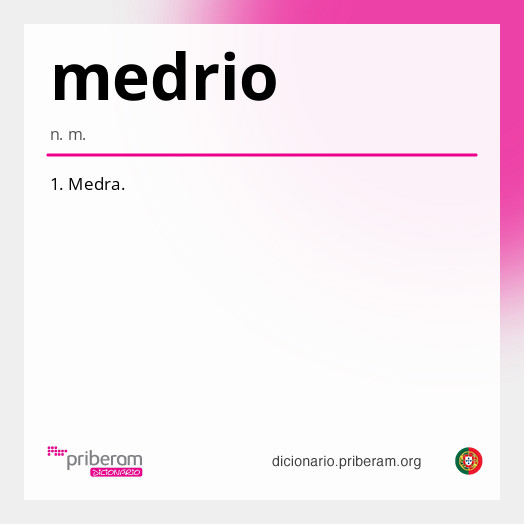 Significado de medrio