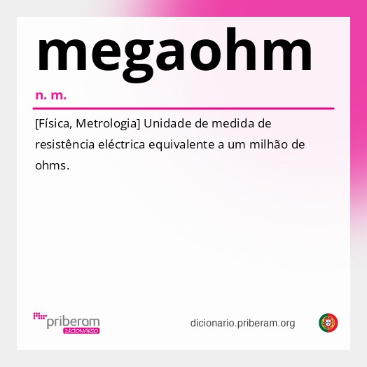 Significado de megaohm