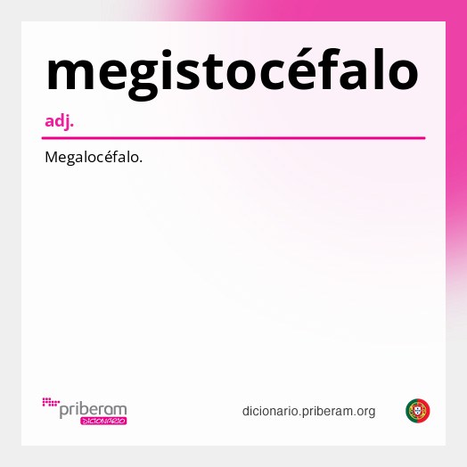 Significado de megistocéfalo