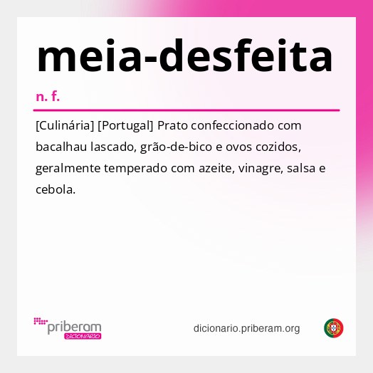 Significado de meia-desfeita