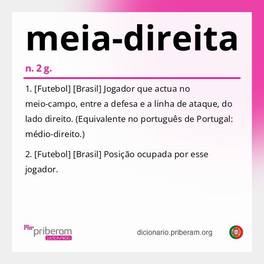 Significado de meia-direita