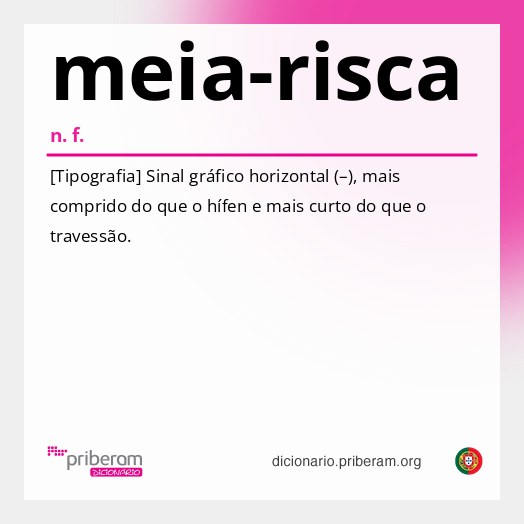 Significado de meia-risca