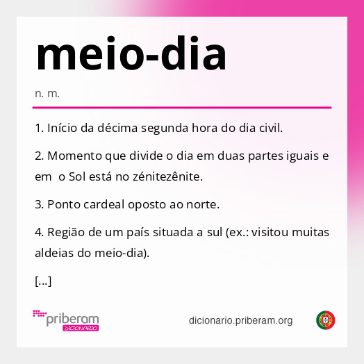 Significado de meio-dia