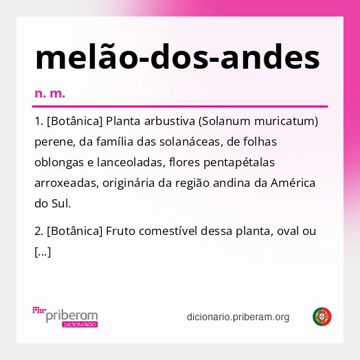 Significado de melão-dos-andes