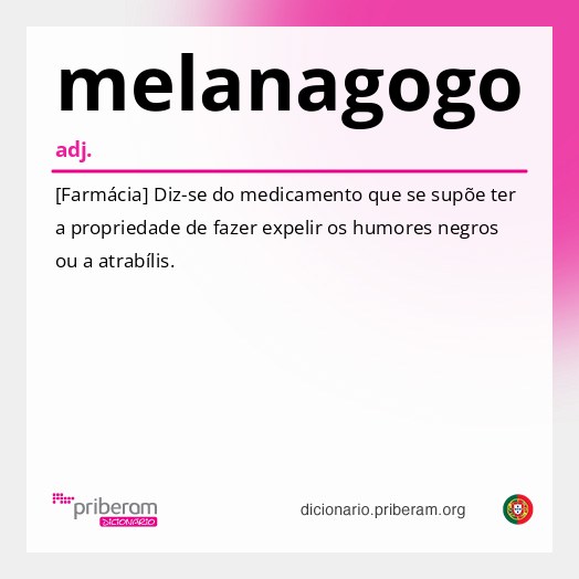 Significado de melanagogo