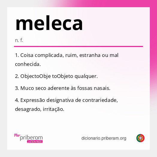 Significado de meleca