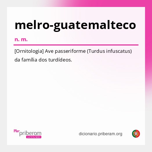 Significado de melro-guatemalteco