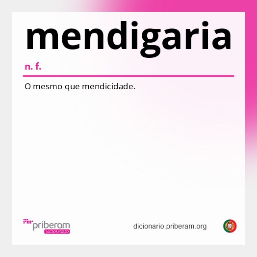 Significado de mendigaria