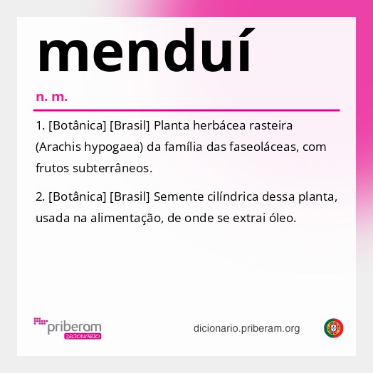 Significado de menduí