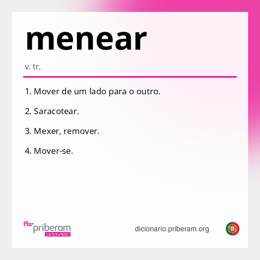 Significado de menear