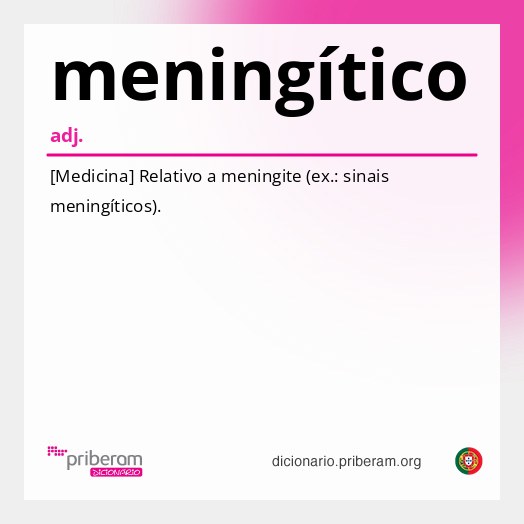 Significado de meningítico