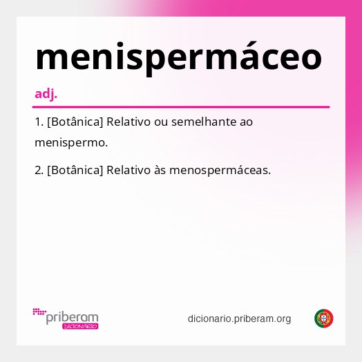 Significado de menispermáceo
