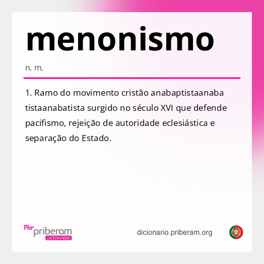 Significado de menonismo