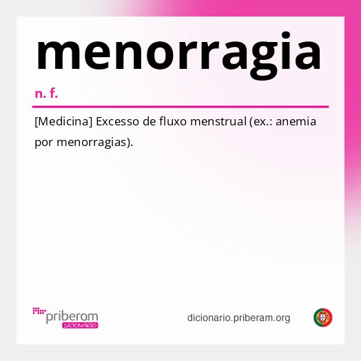 Significado de menorragia