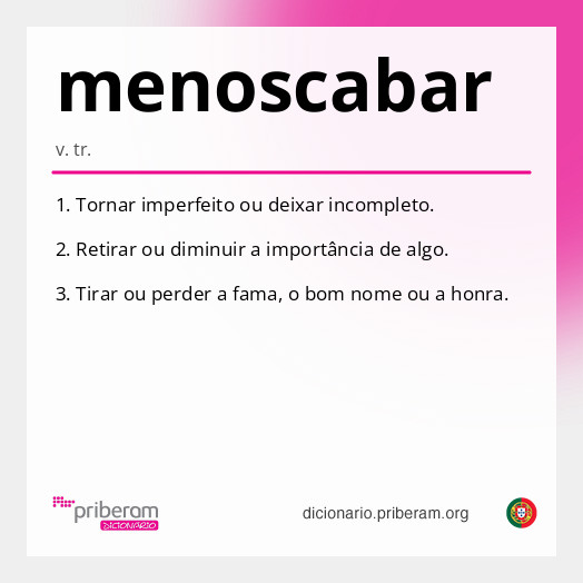 Significado de menoscabar