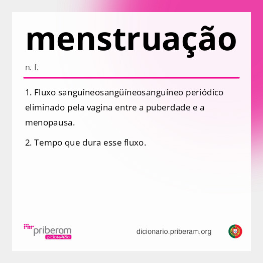 Significado de menstruação