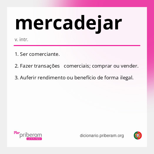 Significado de mercadejar