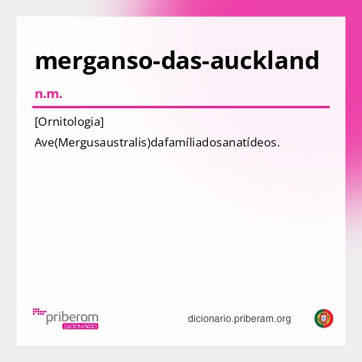 Significado de merganso-das-auckland
