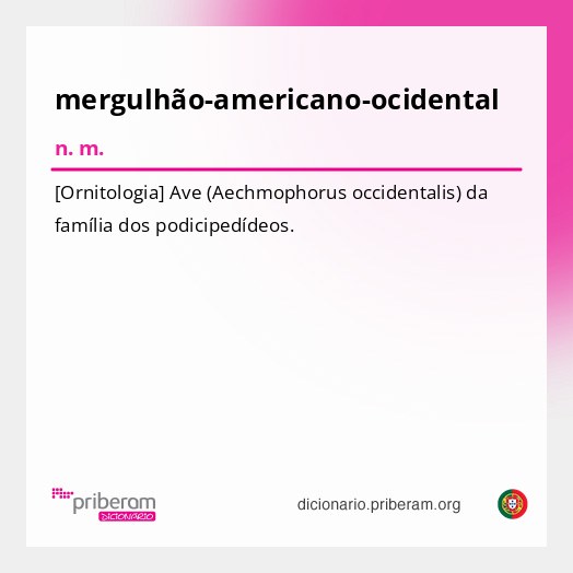 Significado de mergulhão-americano-ocidental