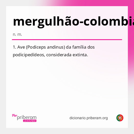 Significado de mergulhão-colombiano