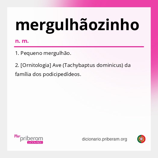 Significado de mergulhãozinho